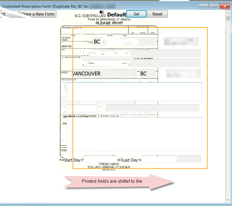Methadone / Duplicate Prescription Form Entries Not Aligned IMITS